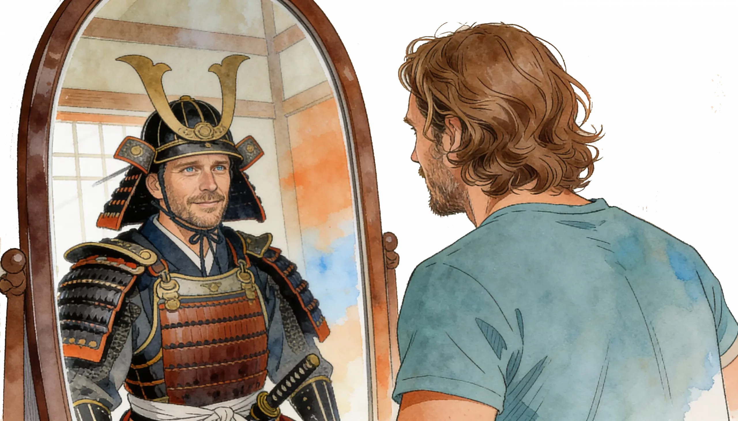 Ein Vater sentdeckt seinen inneren Krieger als Samurai